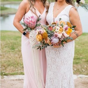 Pink bridesmaid dress